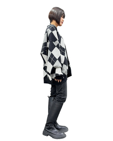 ayane<br>アーガイルニットカーディガン