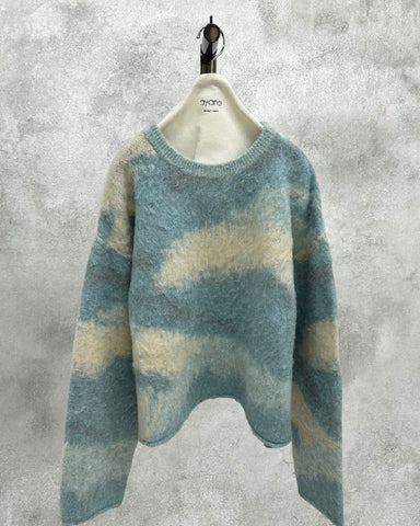 ayane予約<br>配色シャギーニット