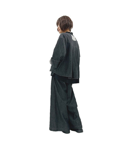 ayane<br>ダンガリーサイドガセットワイドパンツ