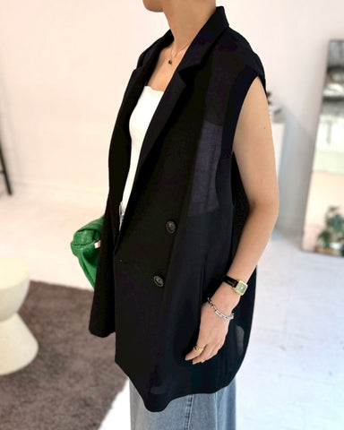 3月8日ライブ cafune<br> tweed like mesh double gilet