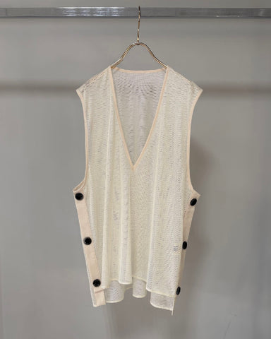 Margaux Vintage<br>メッシュサイドボタンベスト