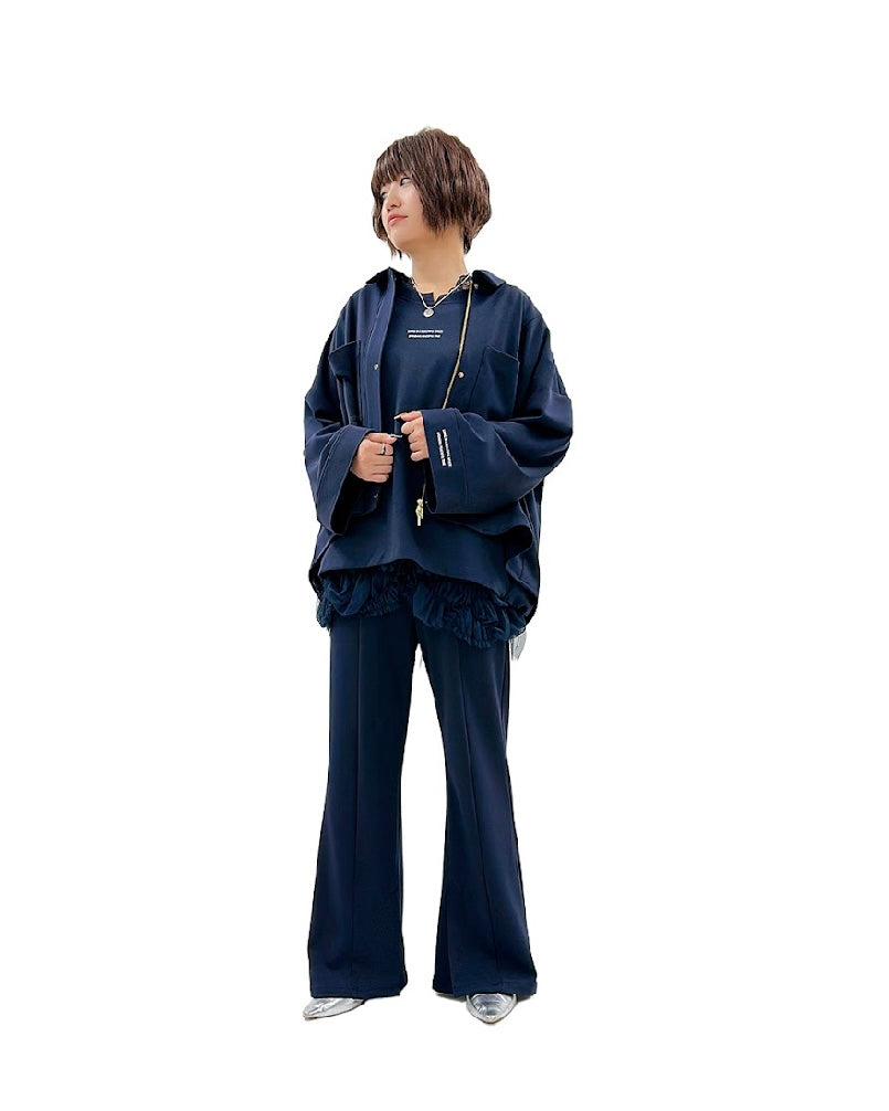 ayane<br>ポリエステルポンチフレアパンツ
