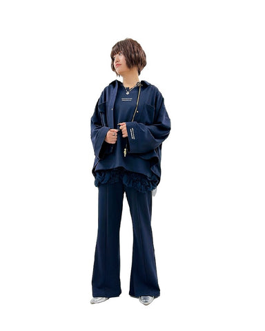ayane<br>ポリエステルポンチフレアパンツ