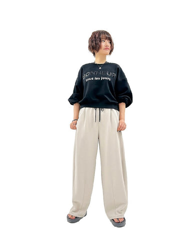 ayane<br>軽量裏毛サイドタックパンツ