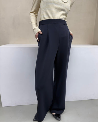 cafune<br> double knit easy wide pants