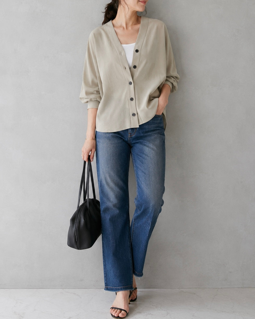 7月17日ライブcafune<br>drape washer shirt cardigan