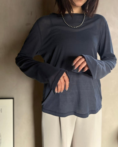 cafune<br> cotton gauze slit sleeve tops