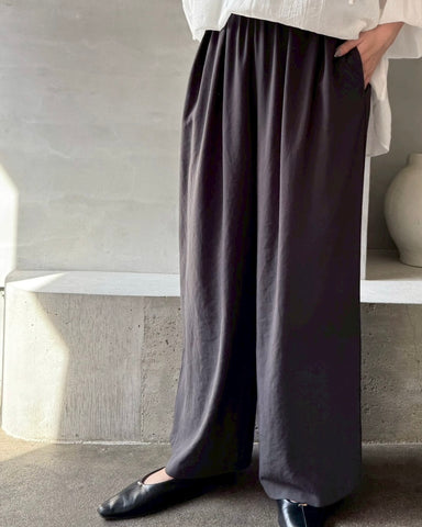 8月1日ライブ<br> cafune mat stretch georgette wide easy pants