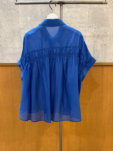 HERENCIA<br> Back Shirred Collar Blouse
