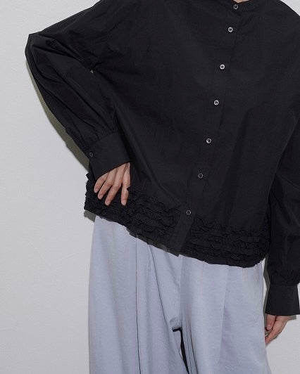 CYAN TOKYOご予約<br> ヘムフリルシャツ