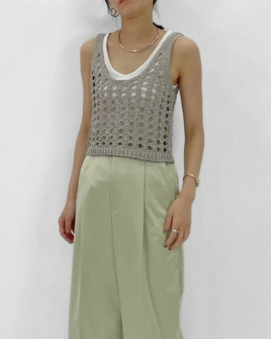 cafune<br> glitter lame knit bustier