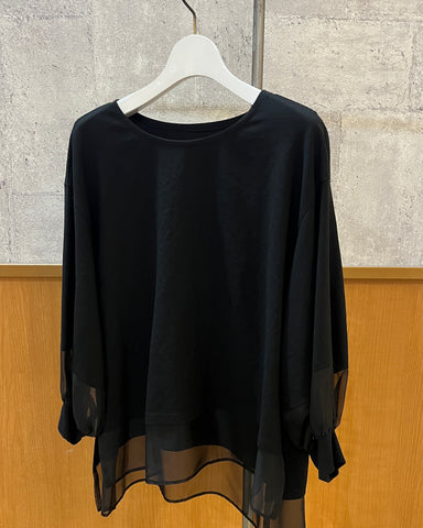BLUE FRONCE<br>シアー切替POブラウス
