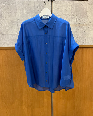 HERENCIA<br> Back Shirred Collar Blouse
