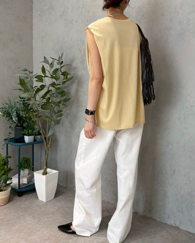 cafune<br>サイドスリットノースリーブ