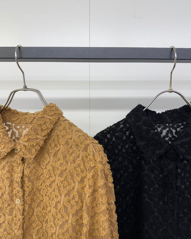 7月17日ライブ cafune<br> cut jacquard half sleeve shirt