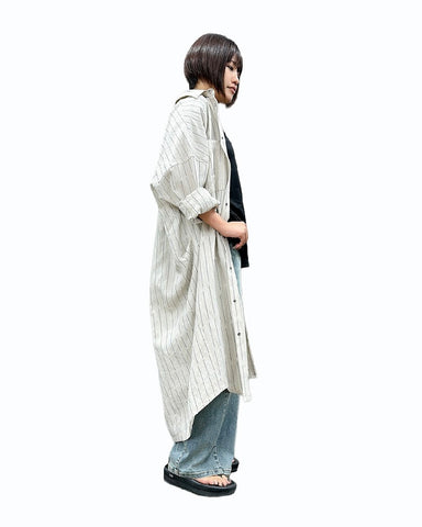5月29日ライブ ayane<br>ピンストライプロングシャツ