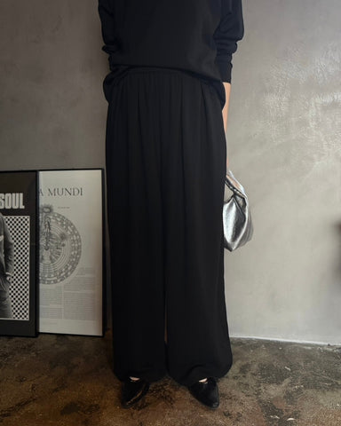 8月1日ライブ<br> cafune mat stretch georgette wide easy pants