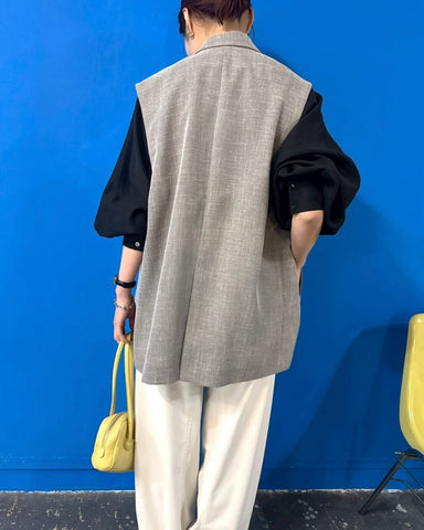 3月8日ライブ cafune<br> tweed like mesh double gilet