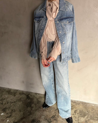 cafune <br> raglan sleeve denim jacket