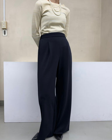 cafune<br> double knit easy wide pants