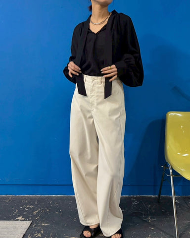 3月8日ライブ cafune<br> sheer tencel bowtie blouse