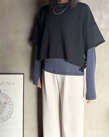 cafune<br> cotton gauze slit sleeve tops