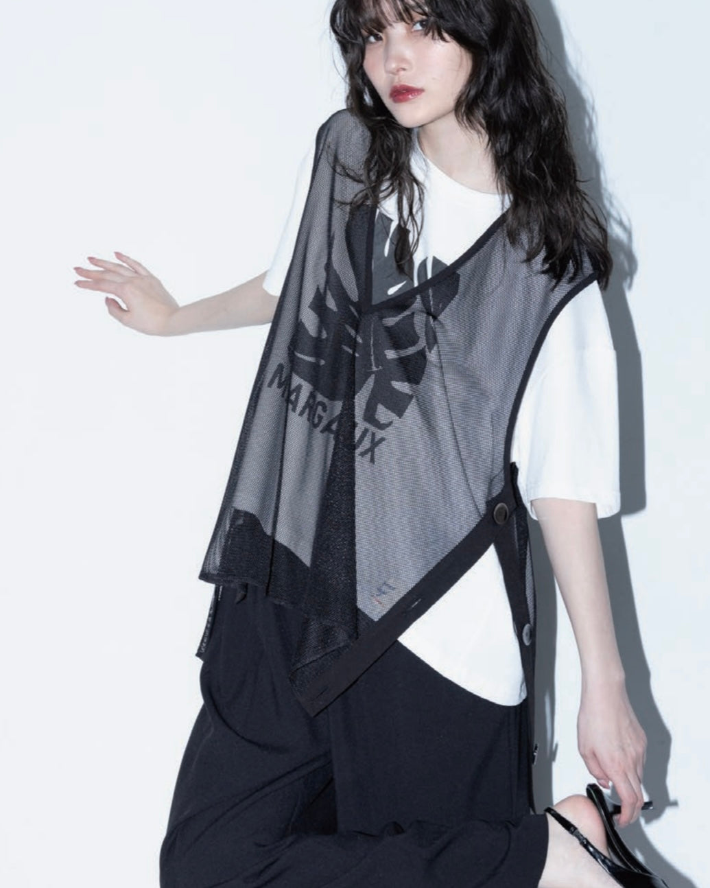 Margaux Vintage<br>メッシュサイドボタンベスト