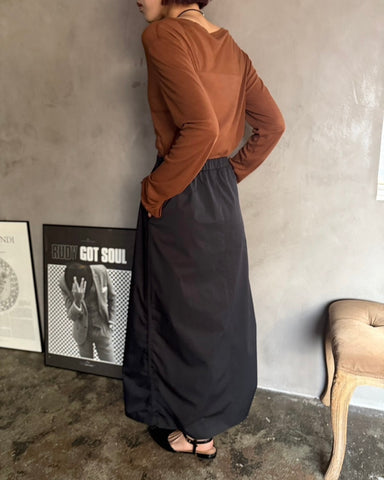 cafune<br> cotton gauze slit sleeve tops