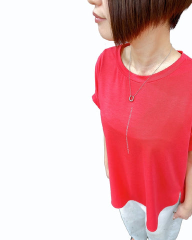ayane<br>縦ロゴフレンチTシャツ