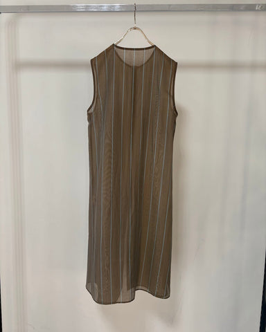 4月3日ライブ Margaux Vintage<br>シアーストライプノースリーブPO