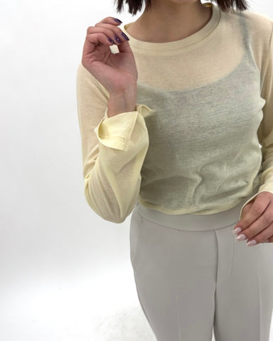 cafune<br> cotton gauze slit sleeve tops