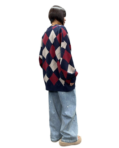 ayane<br>アーガイルニットカーディガン