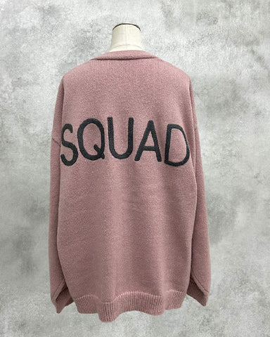 ayane予約<br>ロゴ刺繍ニットカーディガン