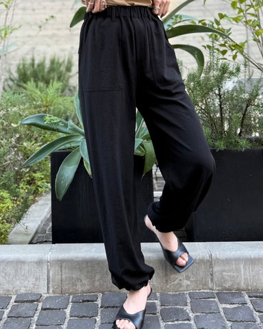 cafune<br> mat stretch georgette baker pants