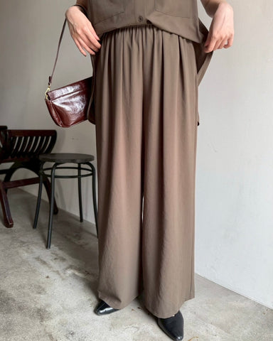 8月1日ライブ<br> cafune mat stretch georgette wide easy pants