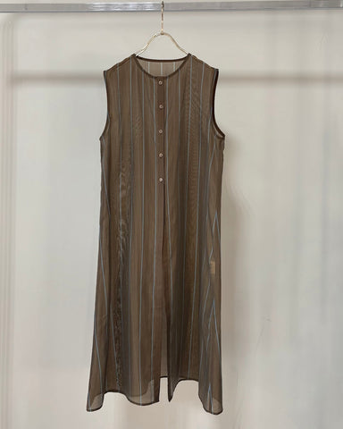 4月3日ライブ Margaux Vintage<br>シアーストライプノースリーブPO
