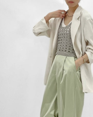 cafune<br> acetate twill tailored jacket