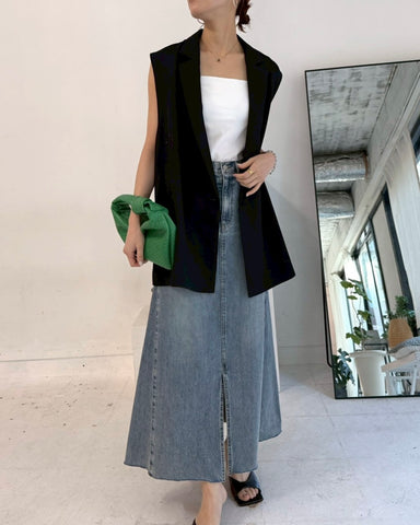 3月8日ライブ cafune<br> tweed like mesh double gilet