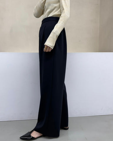 cafune<br> double knit easy wide pants