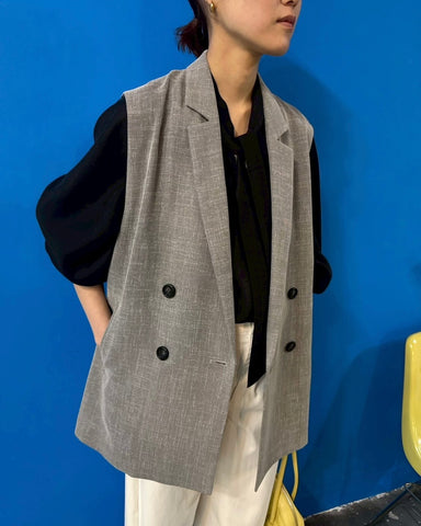 3月8日ライブ cafune<br> tweed like mesh double gilet