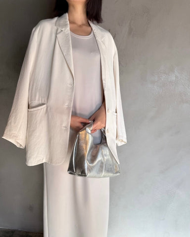 cafune<br> acetate twill tailored jacket