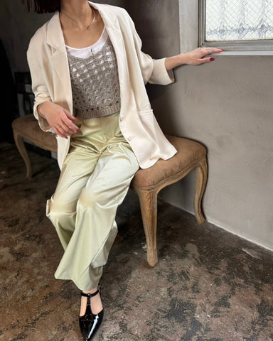 cafune<br> acetate twill tailored jacket