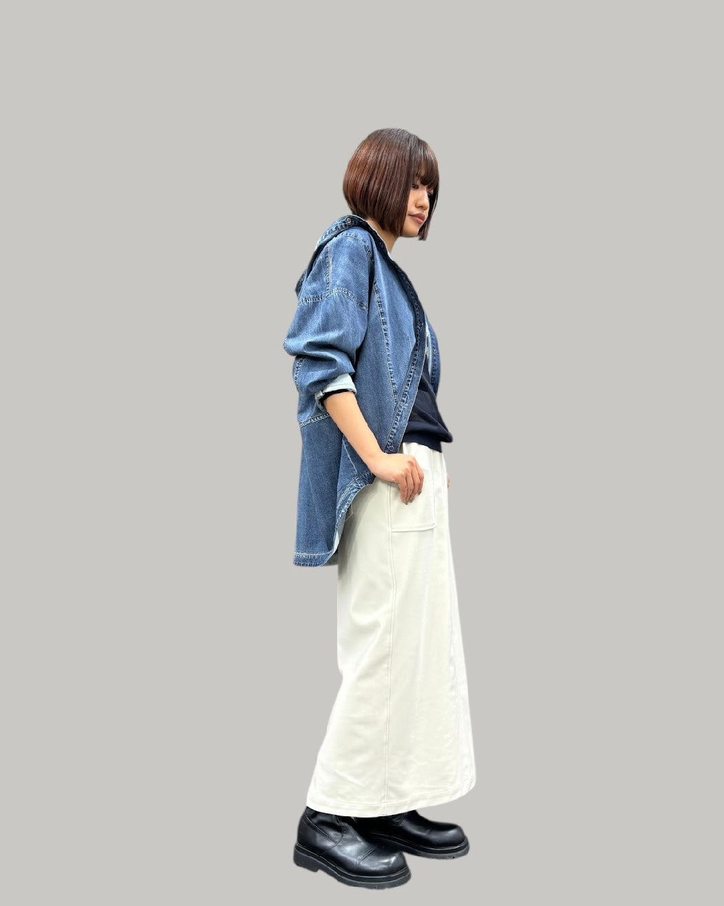 8月15日ライブ<br>ayane ダンガリーフーディシャツ