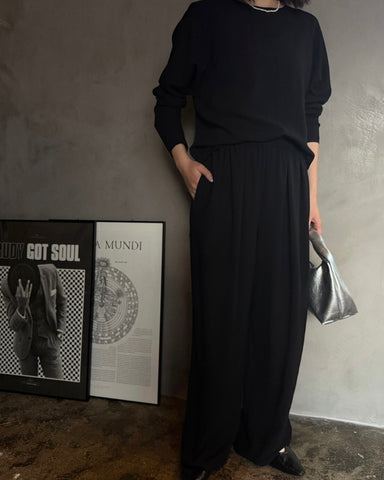 8月1日ライブ<br> cafune mat stretch georgette wide easy pants