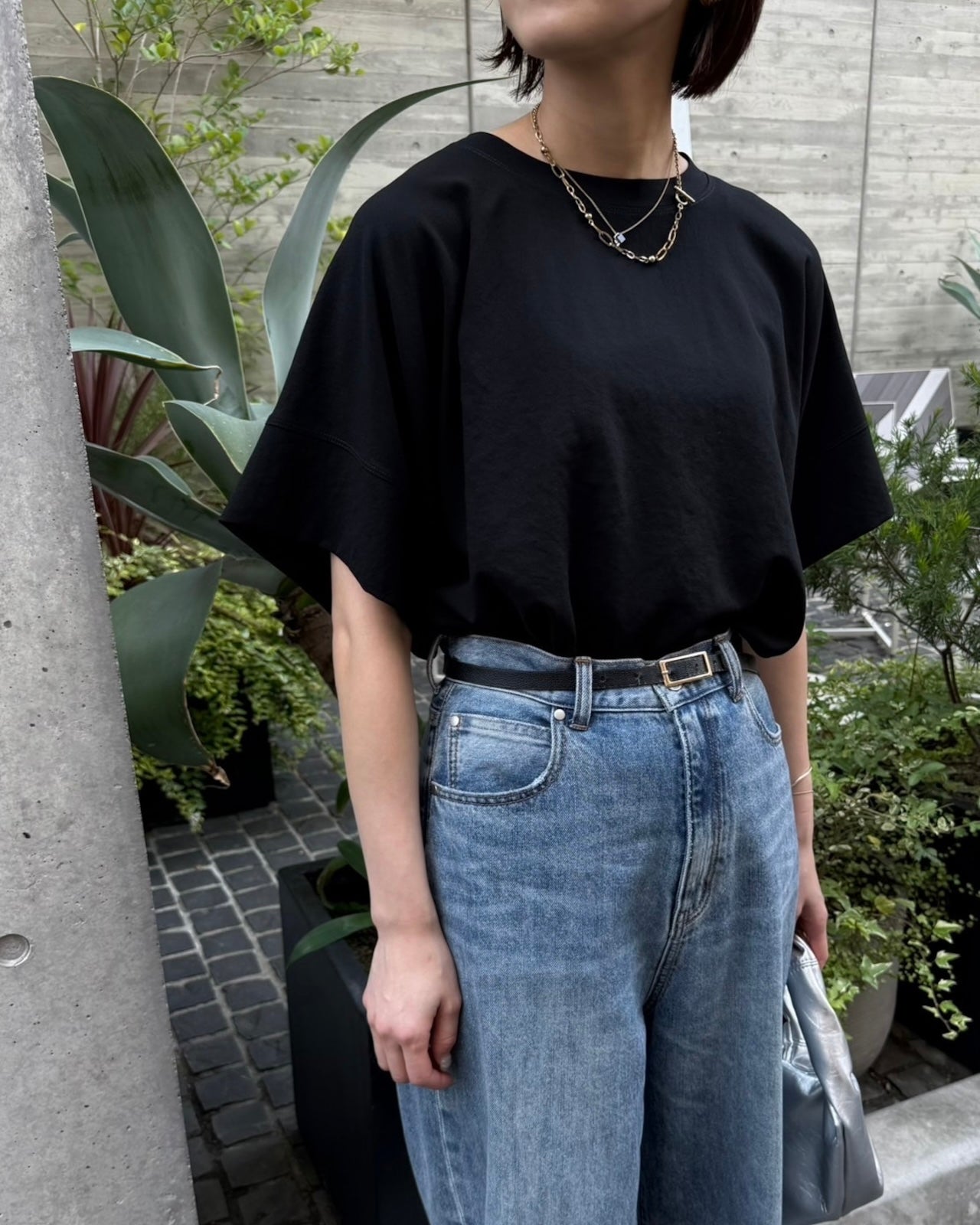 cafune<br> mat stretch georgette relax pullover