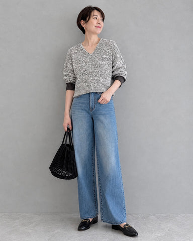 SUGAR ROSE<br> ミックスカラーVネックPO