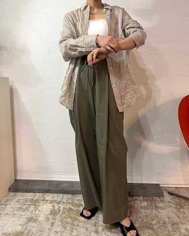3月8日ライブ cafune<br> cotton cupra cargo easy pants