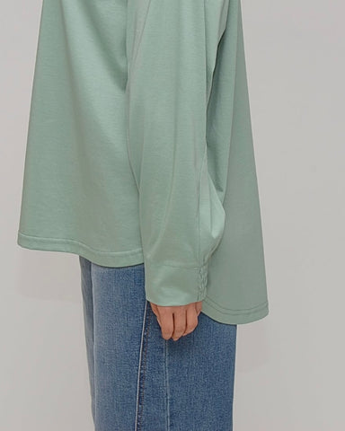 Praia<br> プレミアムシルケット・シャーリングスリーブプルオーバー