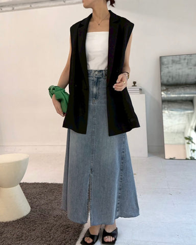 3月8日ライブ cafune<br> tweed like mesh double gilet