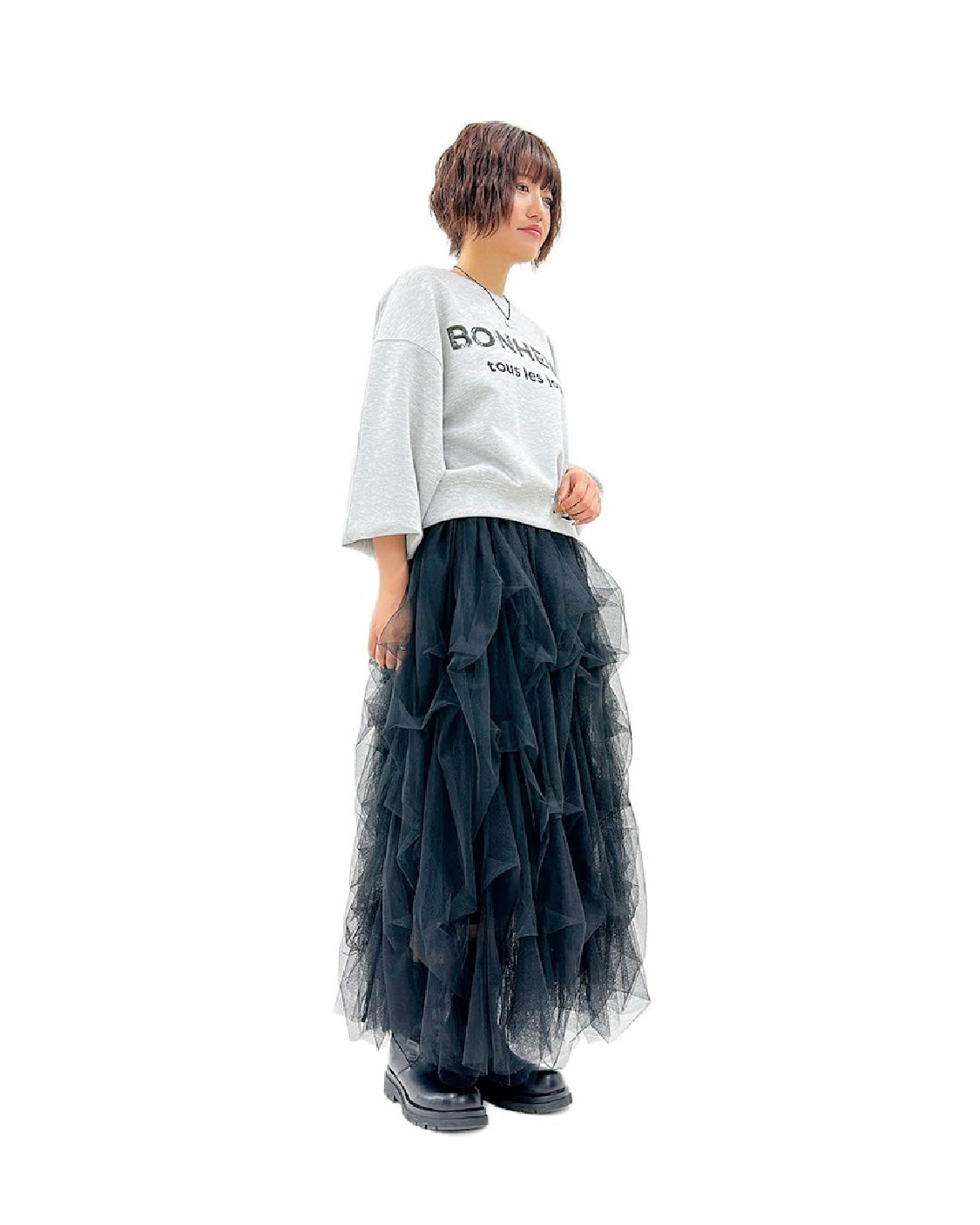 8月28日ライブ ayane<br>タックチュールロングスカート